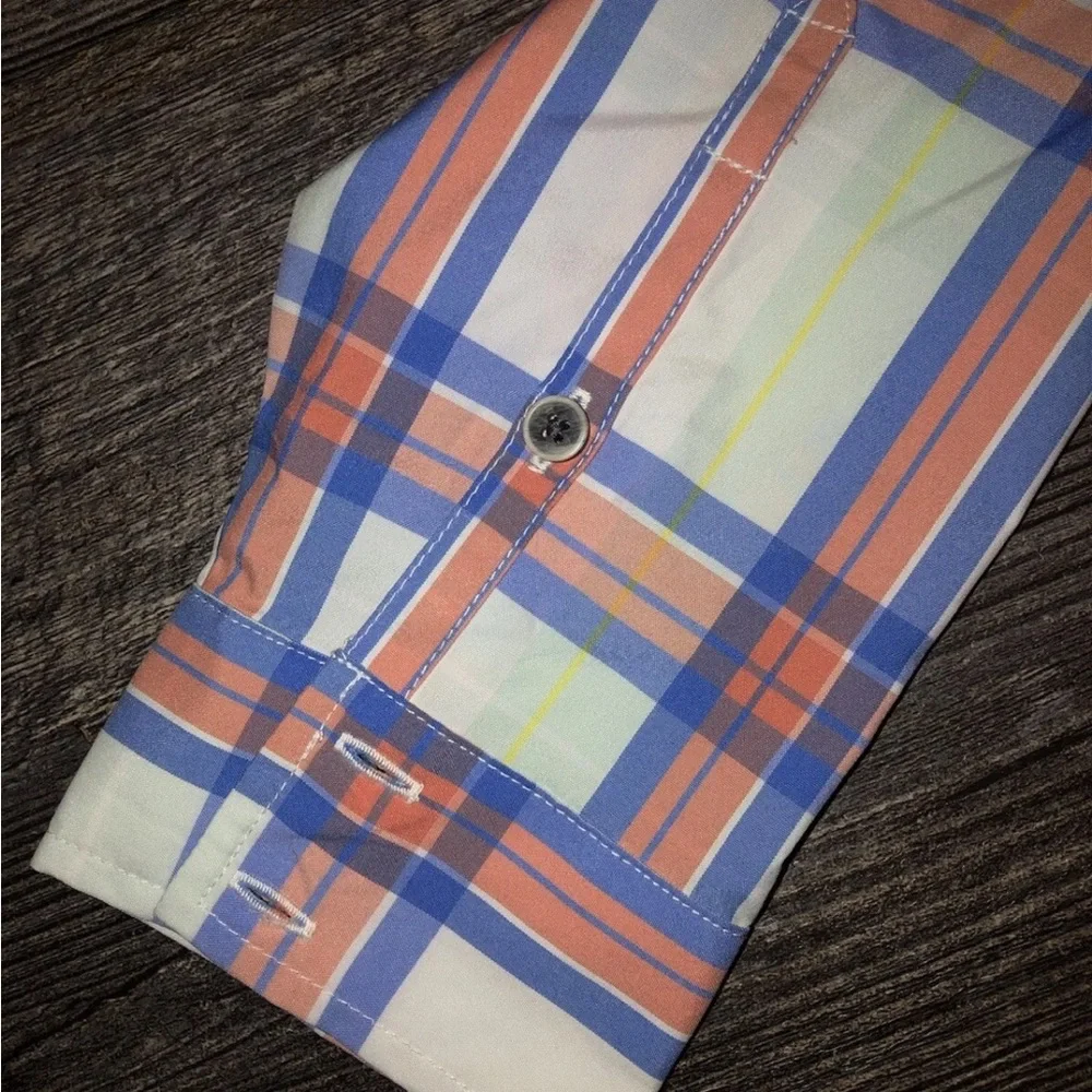 LL Bean Women’s SunMart Plaid Everyday Woven Shirt Long Sleeve Roll Tab XL